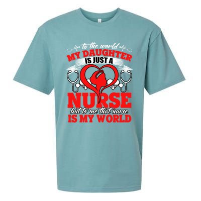 My Daughter Is A Nurse Proud To Be A Nurse's Mom Gift Sueded Cloud Jersey T-Shirt