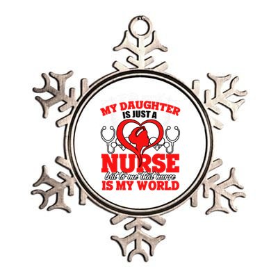 My Daughter Is A Nurse Proud To Be A Nurse's Mom Gift Metallic Star Ornament