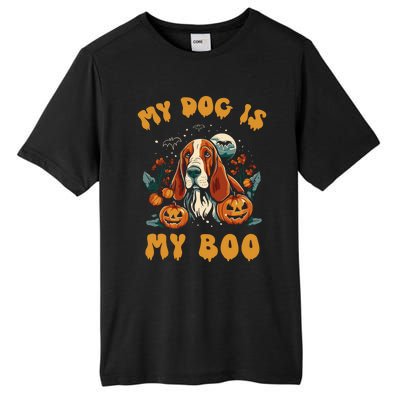 My Dog Is My Boo Halloween Pumpkin Basset Hound Halloween Cute Gift Tall Fusion ChromaSoft Performance T-Shirt