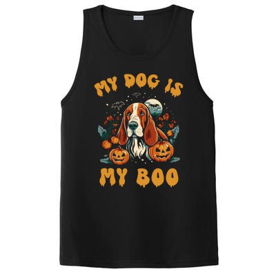 My Dog Is My Boo Halloween Pumpkin Basset Hound Halloween Cute Gift PosiCharge Competitor Tank