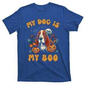 My Dog Is My Boo Halloween Pumpkin Basset Hound Halloween Cute Gift T-Shirt