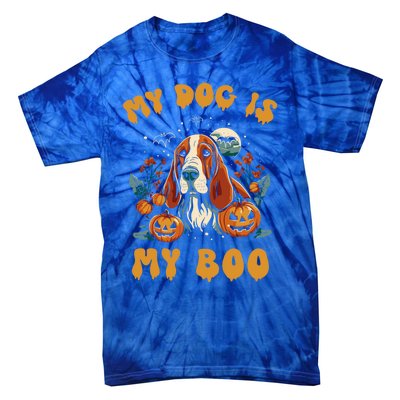 My Dog Is My Boo Halloween Pumpkin Basset Hound Halloween Cute Gift Tie-Dye T-Shirt