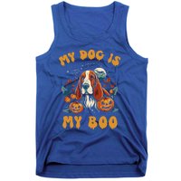 My Dog Is My Boo Halloween Pumpkin Basset Hound Halloween Cute Gift Tank Top