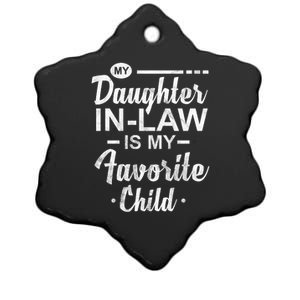 My Daughter In Law Is My Favorite Child Cute Gift Ceramic Star Ornament