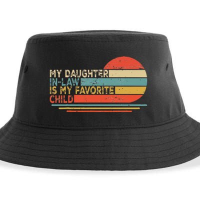 My Daughter In Law Is My Favorite Child Retro Vintage Sustainable Bucket Hat