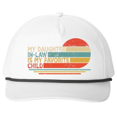 My Daughter In Law Is My Favorite Child Retro Vintage Snapback Five-Panel Rope Hat