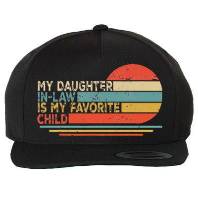 My Daughter In Law Is My Favorite Child Retro Vintage Wool Snapback Cap