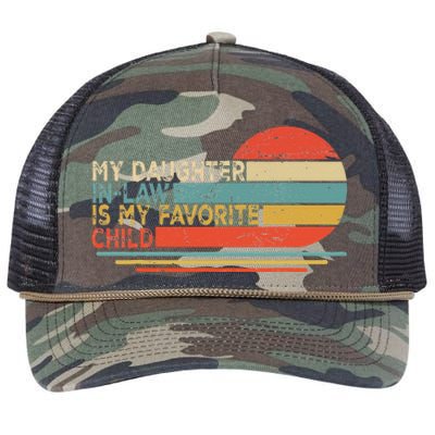 My Daughter In Law Is My Favorite Child Retro Vintage Retro Rope Trucker Hat Cap