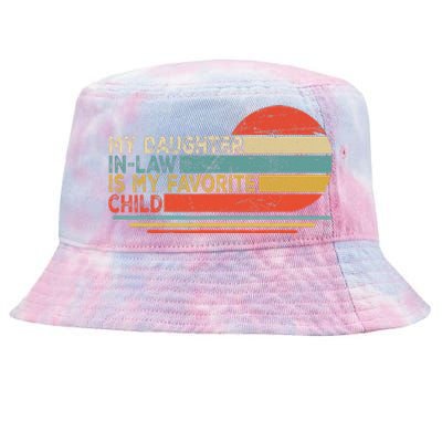 My Daughter In Law Is My Favorite Child Retro Vintage Tie-Dyed Bucket Hat