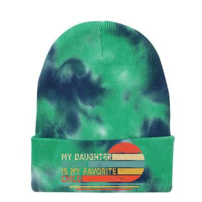 My Daughter In Law Is My Favorite Child Retro Vintage Tie Dye 12in Knit Beanie