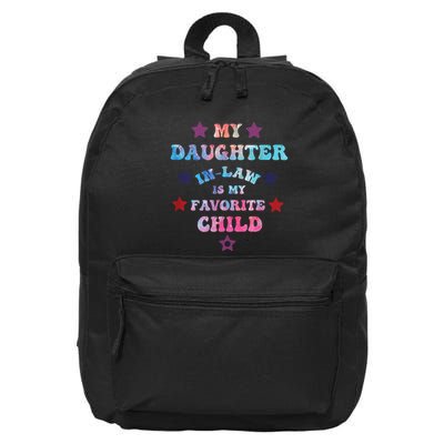 My Daughter In Law Is My Favorite Child Fathers Day In Law 16 in Basic Backpack