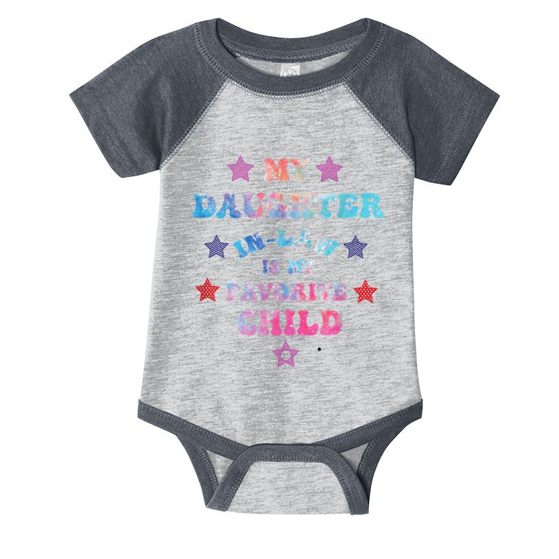 My Daughter In Law Is My Favorite Child Fathers Day In Law Infant Baby Jersey Bodysuit