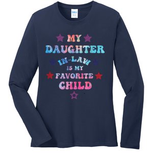 My Daughter In Law Is My Favorite Child Fathers Day In Law Ladies Long Sleeve Shirt