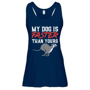 My Dog Is Faster Than Yours for Funny Greyhound Ladies Essential Flowy Tank