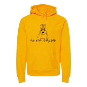 My Dog Is My Boo Dog Lover Funny Dog Halloween Premium Hoodie