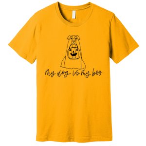 My Dog Is My Boo Dog Lover Funny Dog Halloween Premium T-Shirt