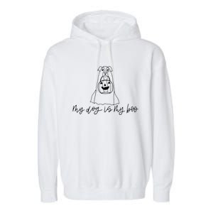 My Dog Is My Boo Dog Lover Funny Dog Halloween Garment-Dyed Fleece Hoodie