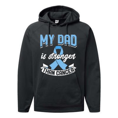 My Dad Is Stronger Than Cancer Prostate Cancer Awareness Performance Fleece Hoodie