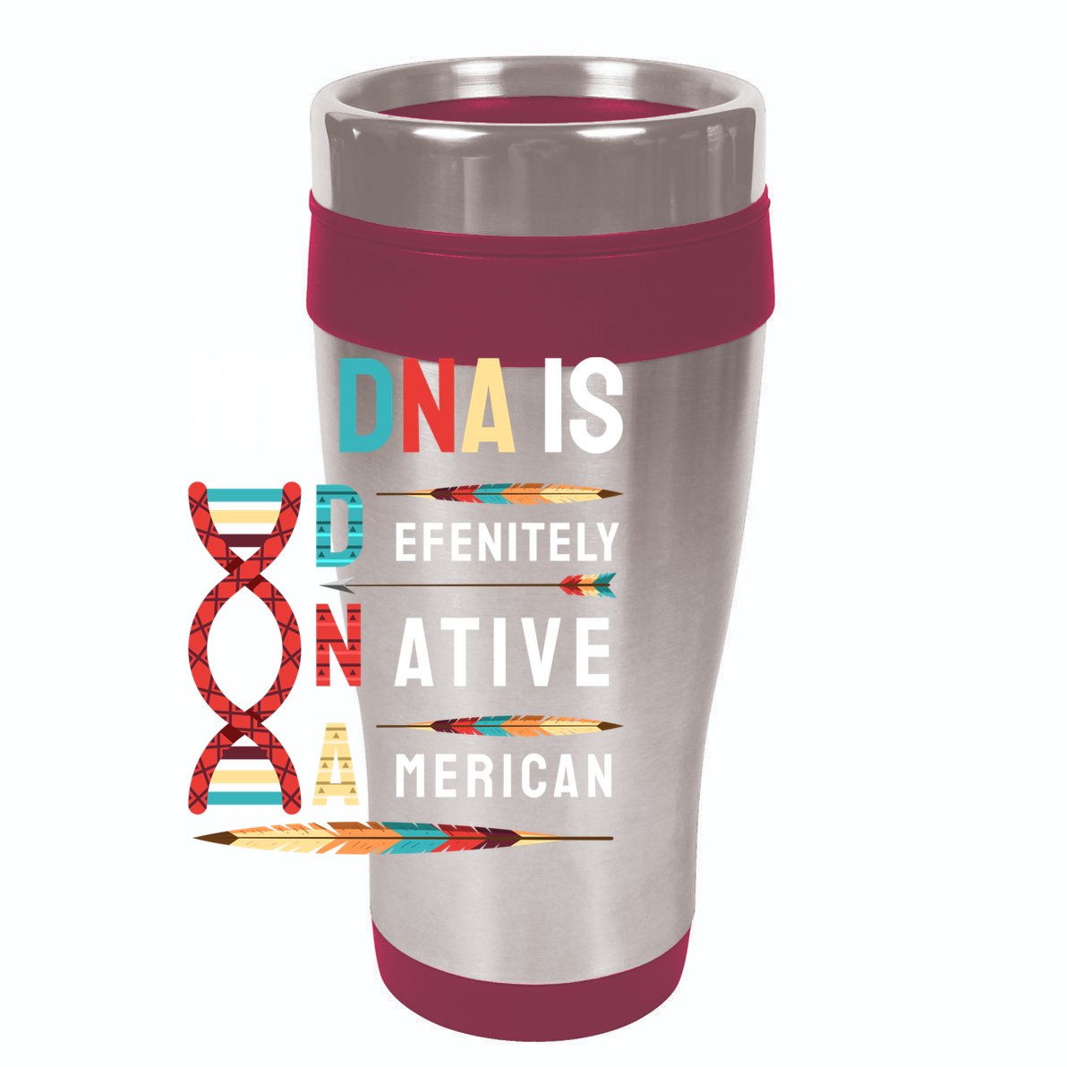 My Dna Is Defenitely Native American Funny Indian Lover Gift 15oz Campfire Ceramic Mug