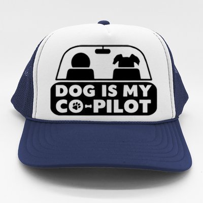 My Dog Is My CoPilot Funny Cute Trucker Hat