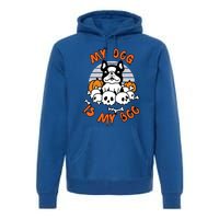 My Dog Is My Boo Spooky Ghost Halloween Dog Lover Groovy Cool Gift Premium Hoodie