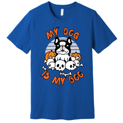 My Dog Is My Boo Spooky Ghost Halloween Dog Lover Groovy Cool Gift Premium T-Shirt