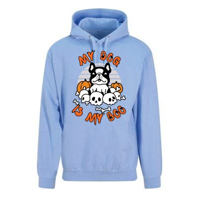 My Dog Is My Boo Spooky Ghost Halloween Dog Lover Groovy Cool Gift Unisex Surf Hoodie