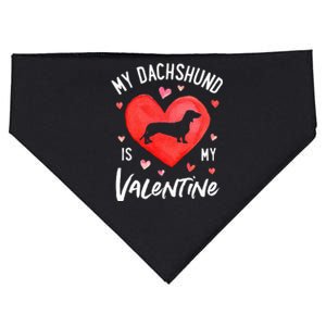 My Dachshund Is My Valentine Valentines Day USA-Made Doggie Bandana