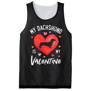 My Dachshund Is My Valentine Valentines Day Mesh Reversible Basketball Jersey Tank