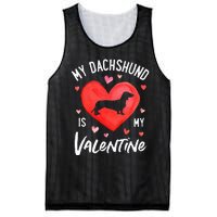 My Dachshund Is My Valentine Valentines Day Mesh Reversible Basketball Jersey Tank