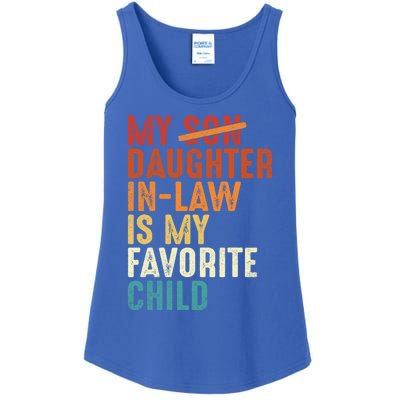 My Daughter In Law Is My Favorite Retro Fathers Day Cute Gift Ladies Essential Tank