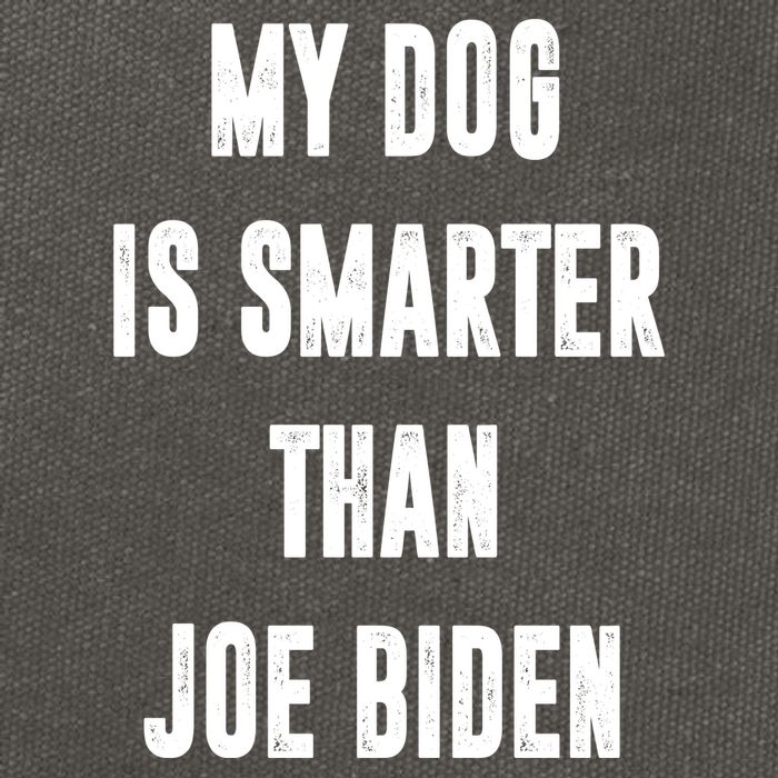 My Dog Is Smarter Than Joe Biden Funny Cotton Canvas Backpack
