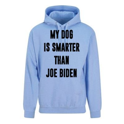 My Dog Is Smarter Than Joe Biden Funny Unisex Surf Hoodie