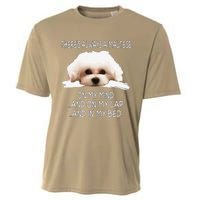 Maltese Dog Is On My Mind Funny Puppy Owner Design Cooling Performance Crew T-Shirt