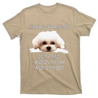 Maltese Dog Is On My Mind Funny Puppy Owner Design T-Shirt