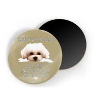 Maltese Dog Is On My Mind Funny Puppy Owner Design Magnet