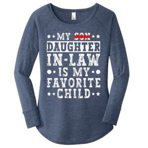 My Daughter In Law Is My Favorite Child Funny Replaced Son Women's Perfect Tri Tunic Long Sleeve Shirt