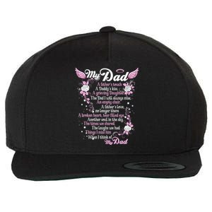 My Dad Is My Guardian Angel Daddy's Father's Memories Gift Wool Snapback Cap