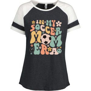 Mothers Day In My Soccer Mom Era Groovy Soccer Mom Life Enza Ladies Jersey Colorblock Tee