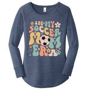 Mothers Day In My Soccer Mom Era Groovy Soccer Mom Life Women's Perfect Tri Tunic Long Sleeve Shirt