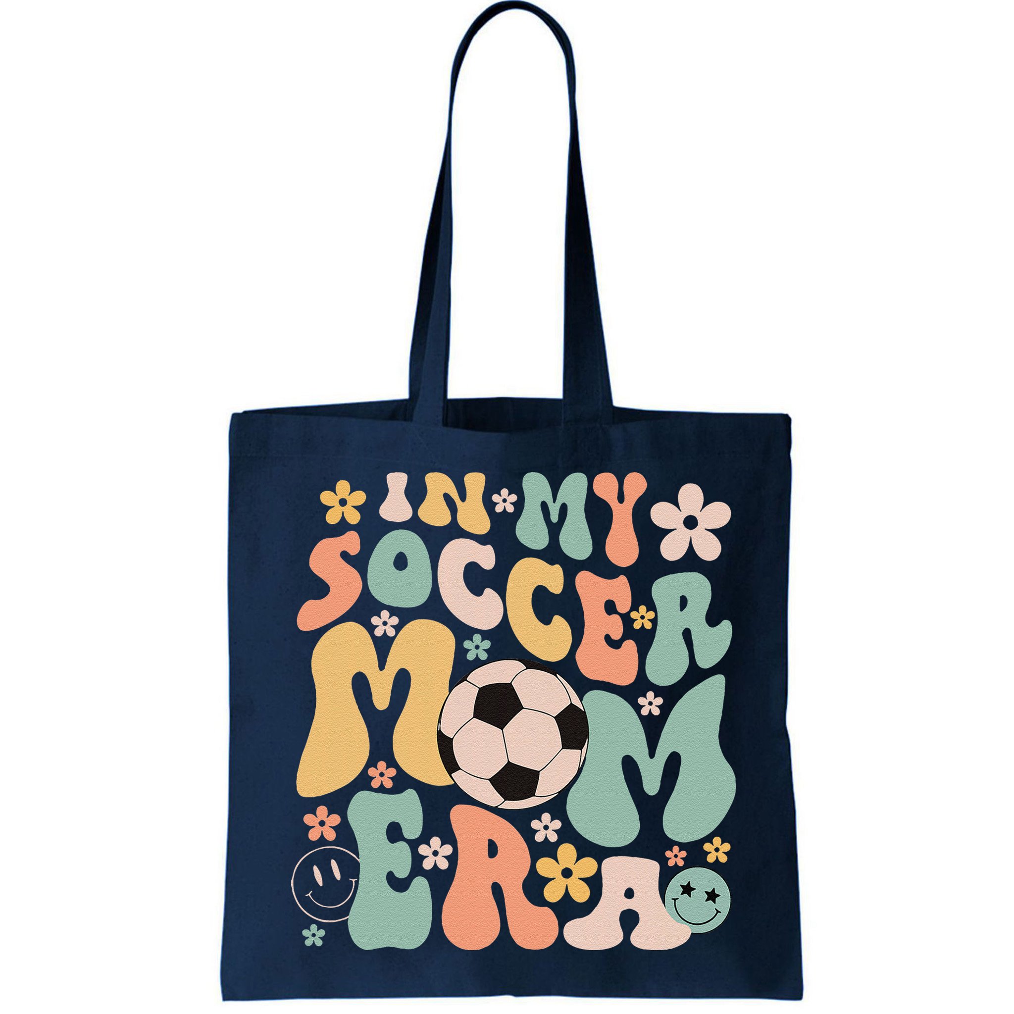 Mothers Day In My Soccer Mom Era Groovy Soccer Mom Life Bag