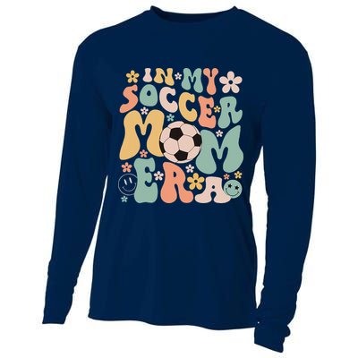 Mothers Day In My Soccer Mom Era Groovy Soccer Mom Life Cooling Performance Long Sleeve Crew