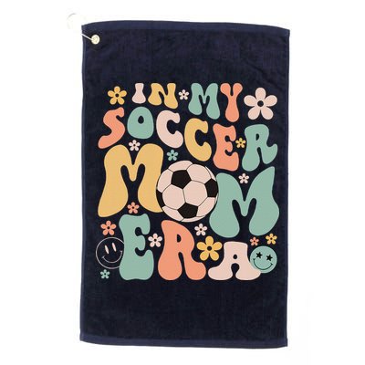 Mothers Day In My Soccer Mom Era Groovy Soccer Mom Life Golf Towel