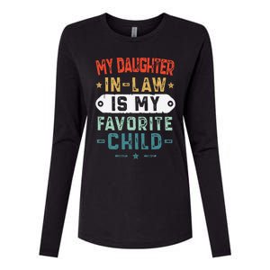 My Daughter In Law Is My Favorite Child Funny Family Gifts Womens Cotton Relaxed Long Sleeve T-Shirt