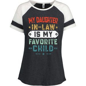 My Daughter In Law Is My Favorite Child Funny Family Gifts Enza Ladies Jersey Colorblock Tee