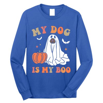 My Dog Is My Boo Dog Lover Ghost Dog Halloween Gift Long Sleeve Shirt