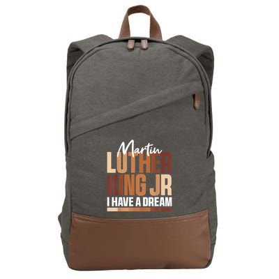 Mlk Day I Have A Dream Black History Month Blm Cotton Canvas Backpack