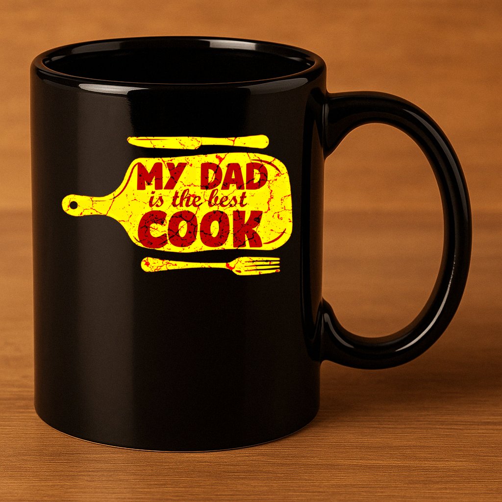 My Dad Is The Best Cook Cooking Chef Daddy Hero Father Gift 11oz C Handle Ceramic Mug