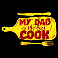 My Dad Is The Best Cook Cooking Chef Daddy Hero Father Gift Cropped Pullover Crew
