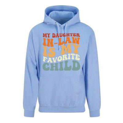 My Daughter In Law Is My Favorite Child Funny Fathers Day Unisex Surf Hoodie